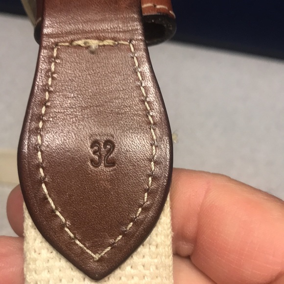 Men’s leather cotton flag insignia belt - Picture 3 of 4